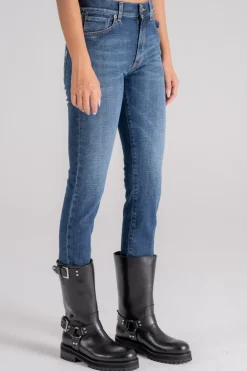 Jeans daila cotone/elastan blu