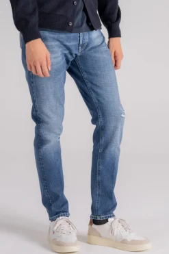 Jeans dian cotone blu