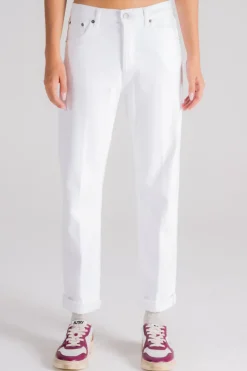 Jeans icon cotone/elastam bianco