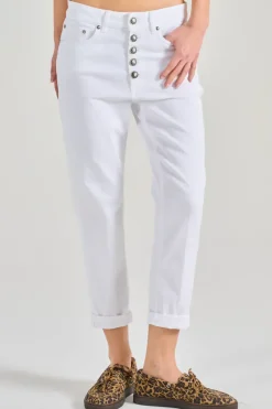 Jeans koons gioiello cotone bianco