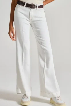 Jeans modern dojo tencel bianco