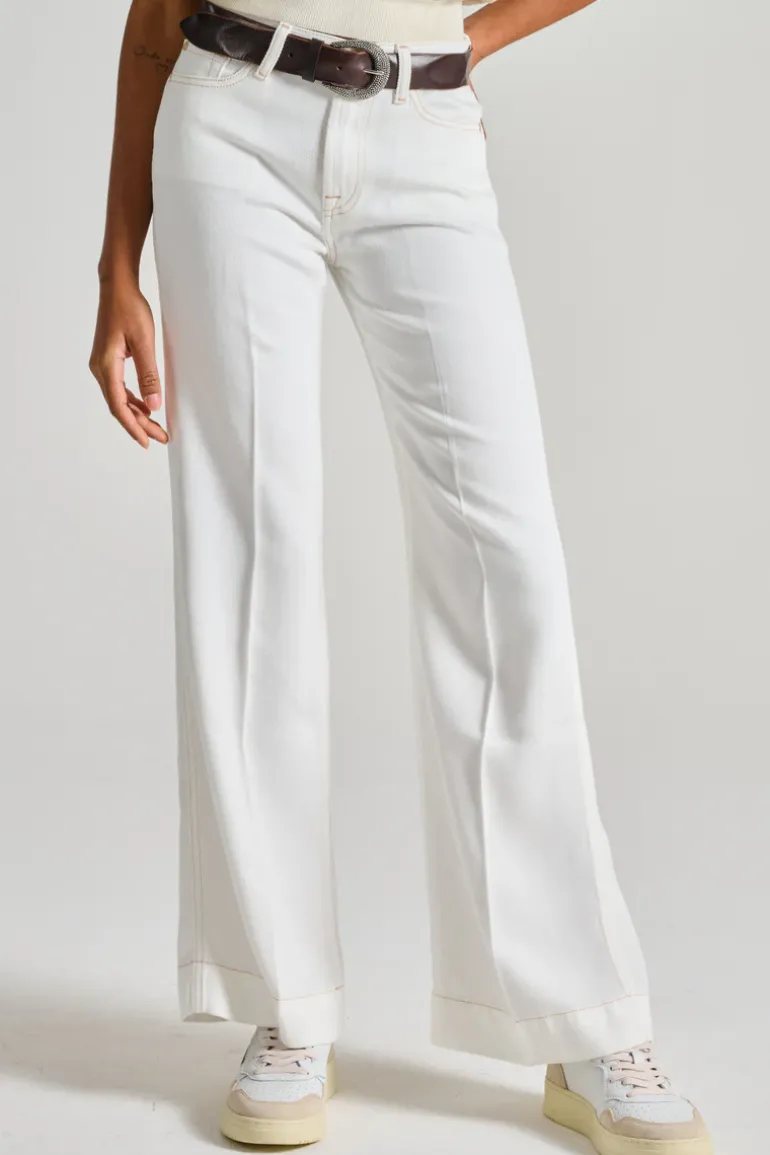 Jeans modern dojo tencel bianco