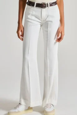 Jeans modern dojo tencel bianco