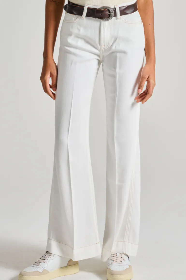 Jeans modern dojo tencel bianco