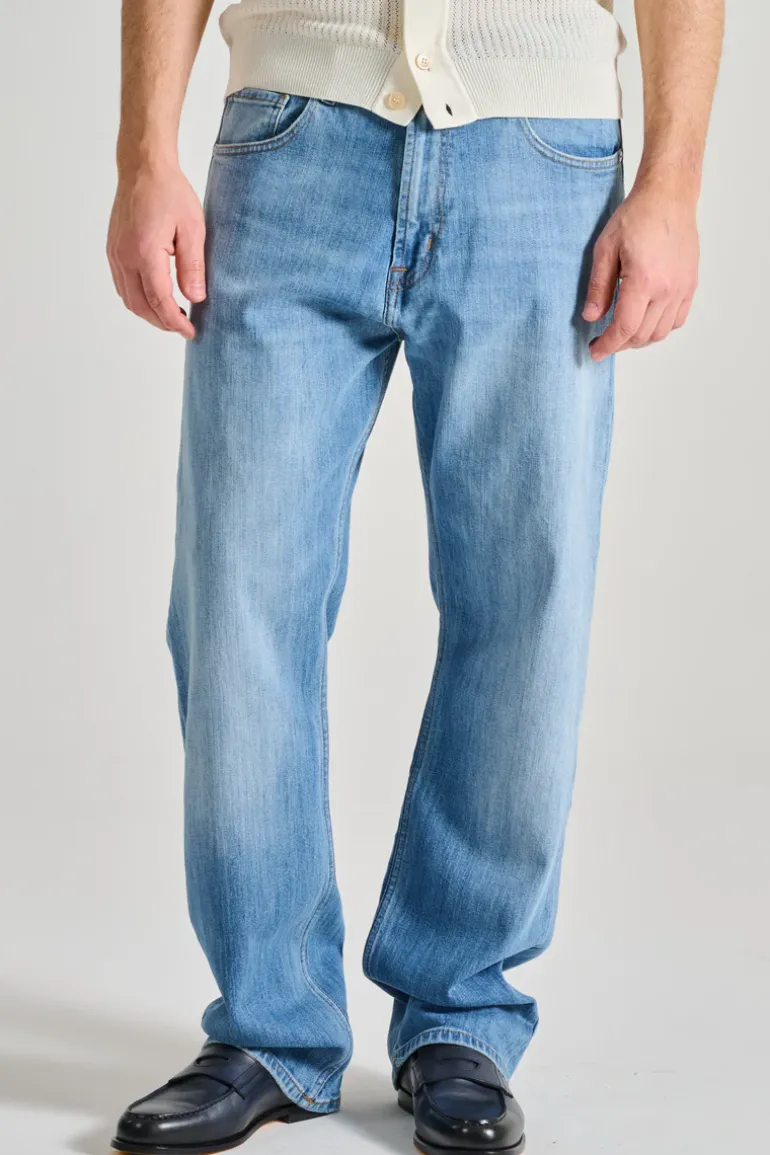 Jeans modern straight crossover denim blu