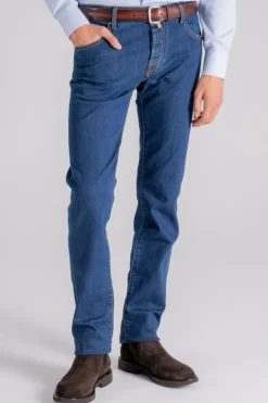 Jeans nick cotone/elastam blu