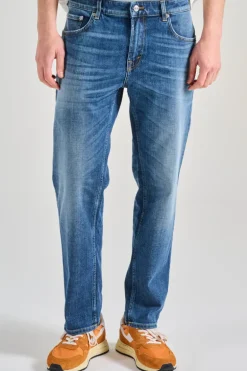 Jeans talk regular crop denim blu