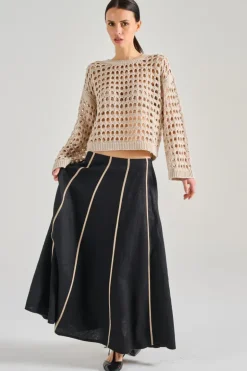 Maglia 100% cotone beige