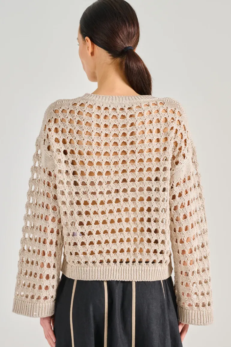Maglia 100% cotone beige