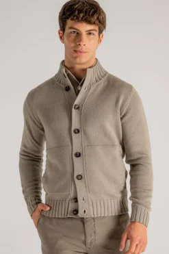 Maglia bomber merino grigio