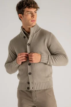 Maglia bomber merino grigio