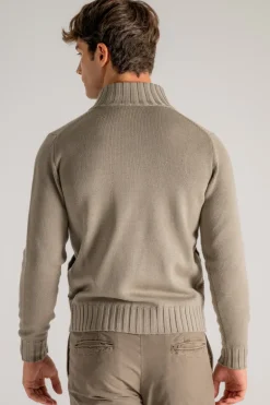 Maglia bomber merino grigio