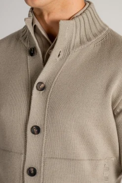 Maglia bomber merino grigio