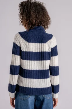 Maglia collo alto 100% ws blu