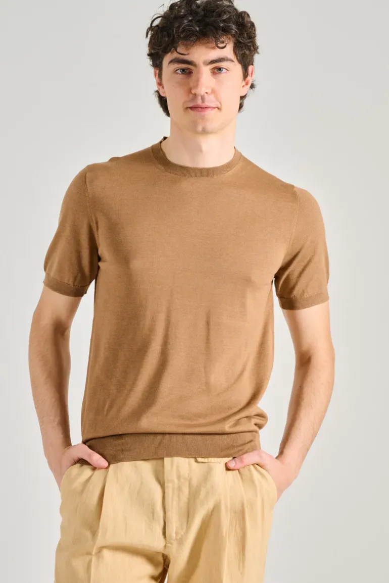 Maglia cotsilk beige