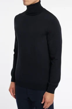 Maglia dolcevita finezza 18 blu uomo