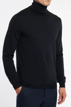 Maglia dolcevita finezza 18 blu uomo