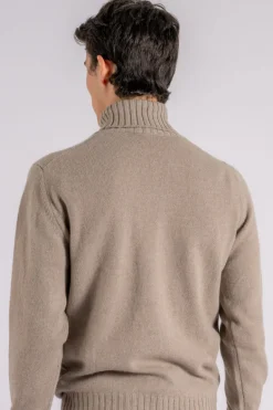 Maglia dolcevita lana/cashmere grigio