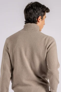 Maglia dolcevita lana/cashmere grigio