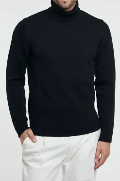 Maglia dolcevita nero uomo