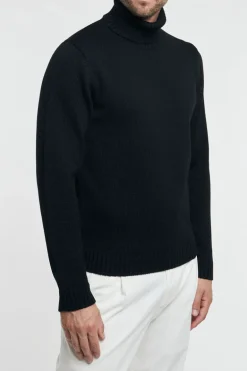 Maglia dolcevita nero uomo