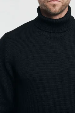 Maglia dolcevita nero uomo