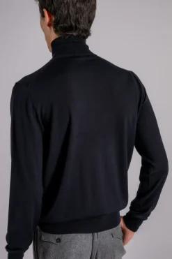 Maglia dolcevita royal merino blu