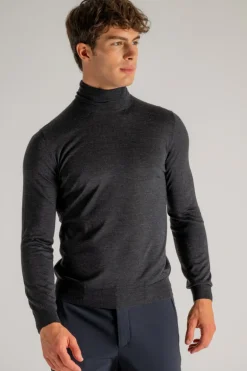 Maglia dolcevita royal merino grigio
