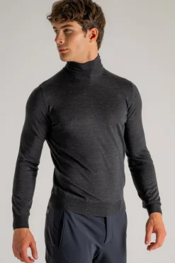 Maglia dolcevita royal merino grigio