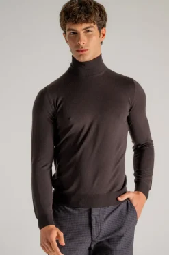 Maglia dolcevita royal merino marrone