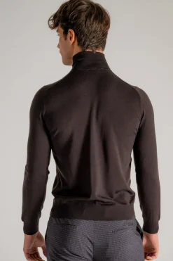 Maglia dolcevita royal merino marrone