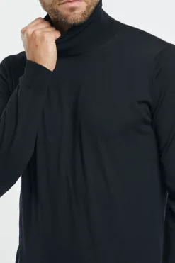 Maglia dolcevita royal merino blu