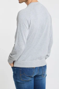 Maglia felpa girocollo 100% co grigio