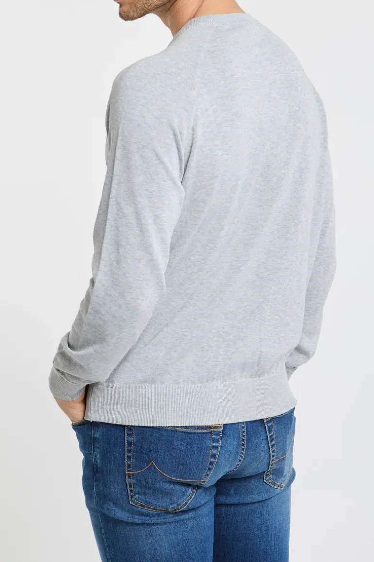 Maglia felpa girocollo 100% co grigio