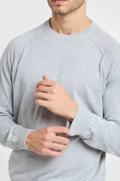 Maglia felpa girocollo 100% co grigio