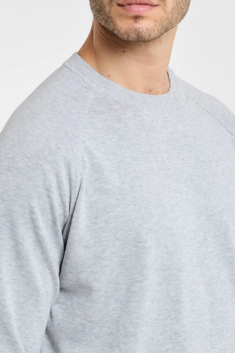 Maglia felpa girocollo 100% co grigio