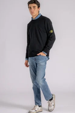 Maglia gircollo 100% lana vergine nero