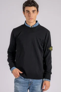 Maglia gircollo 100% lana vergine nero