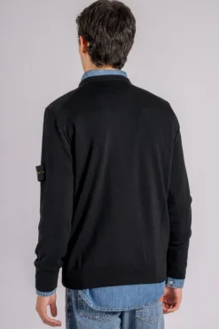 Maglia gircollo 100% lana vergine nero