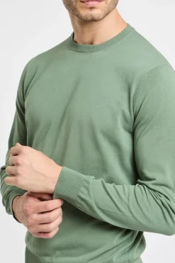Maglia girocollo 100% co verde
