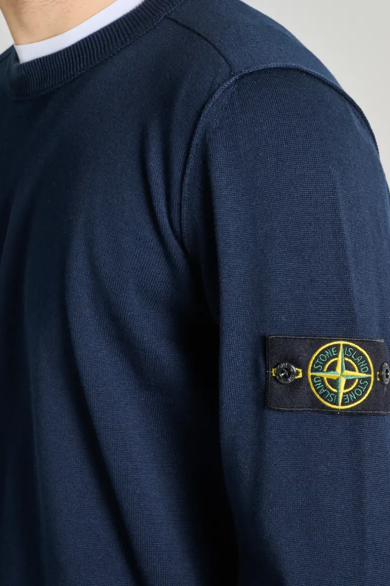 Maglia girocollo blu