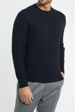 Maglia girocollo blu