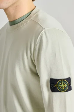 Maglia girocollo cotone beige