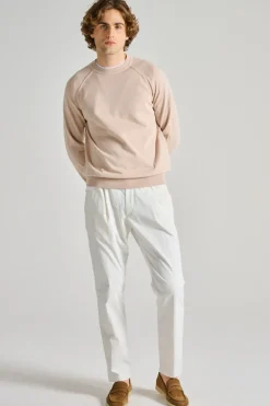 Maglia girocollo ml raglan cotone beige