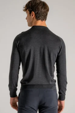 Maglia girocollo royal merino grigio