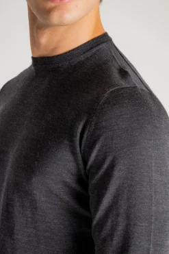Maglia girocollo royal merino grigio