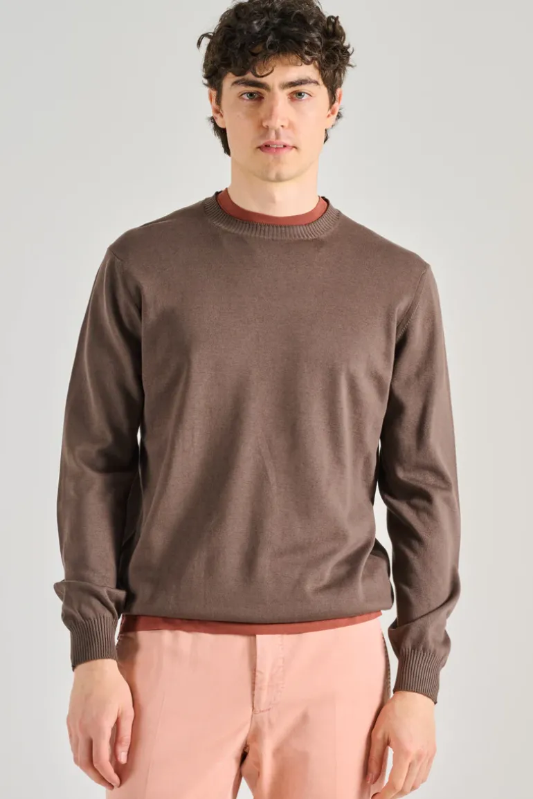 Maglia giza light cotone marrone