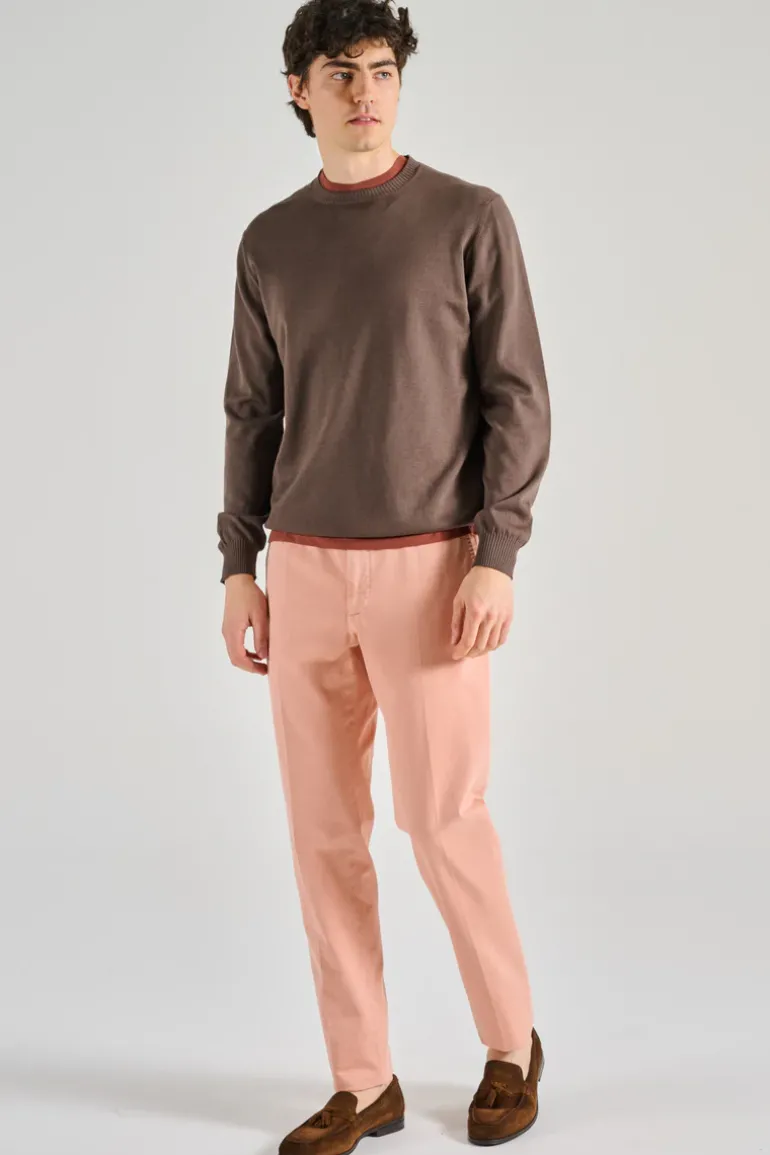 Maglia giza light cotone marrone