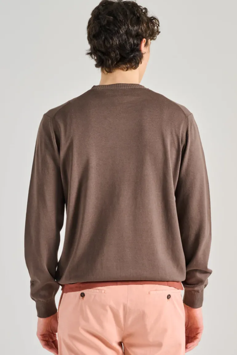 Maglia giza light cotone marrone