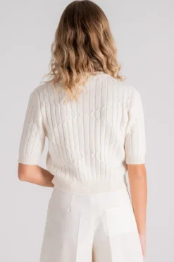 Maglia ilaria cashmere/poliammide beige